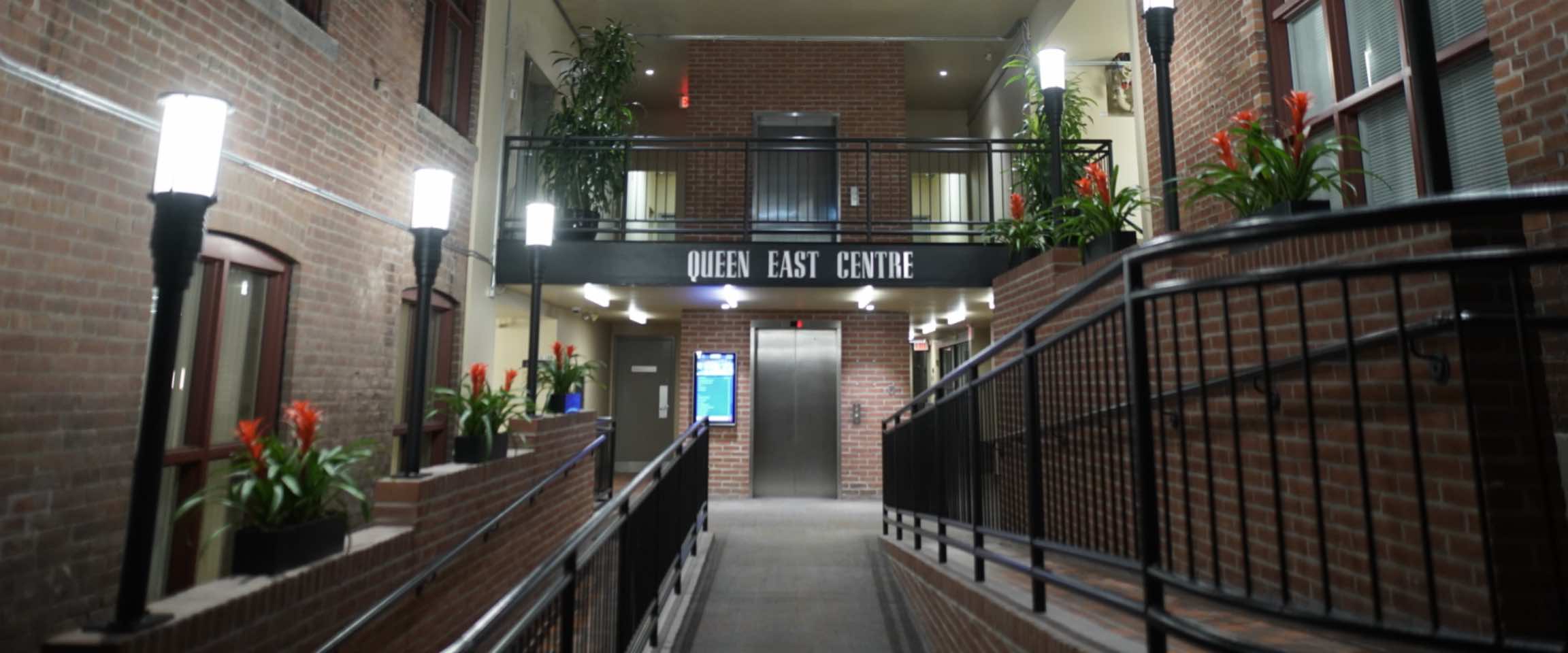 Exterior of the Queen East Centre building where Morph Productions is located